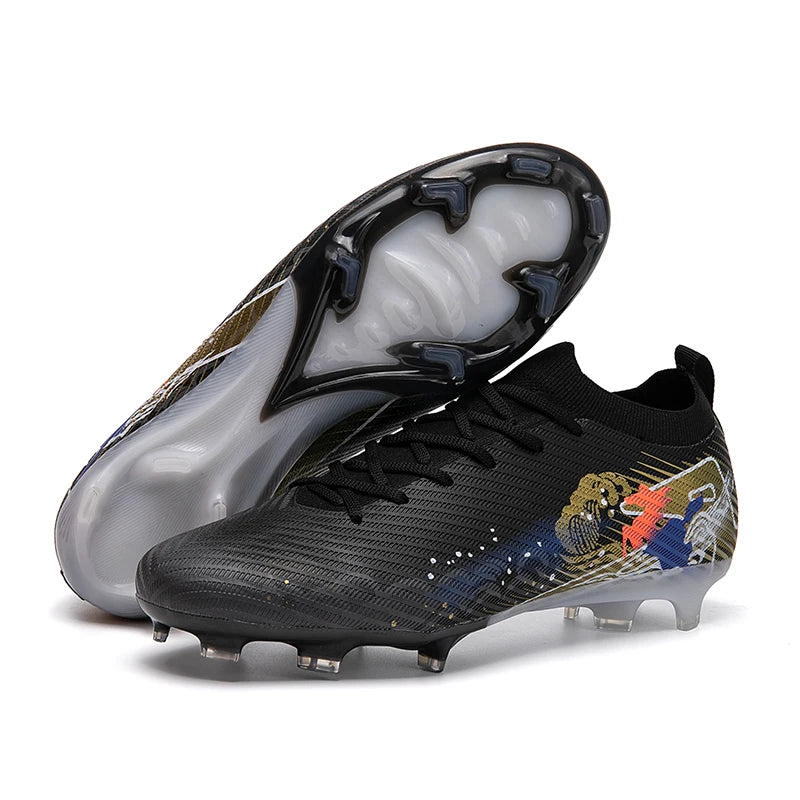 Nouvelles chaussures de football pour hommes, chaussures d'entraînement, chaussures de football à crampons longs, crampons de football ultralégers FG antidérapants pour l'extérieur, livraison directe