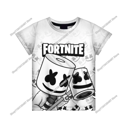 Summer Fashion Fortnite Mascot 3D Print Kids T-Shirt Casual T-shirt Boys Girls Unisex Children's Clothing T-shirt Tops