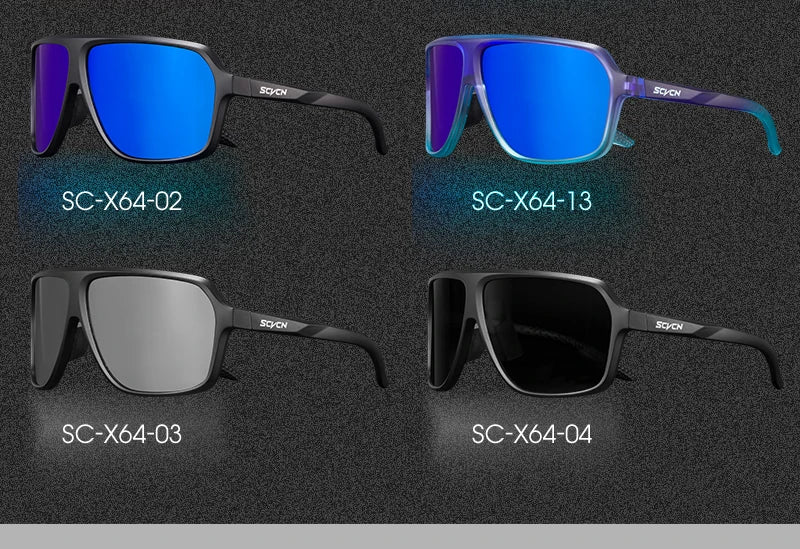 Scvcn Polarized Fishing Sunglasses Outdoor Sport Entertainment Glasses Outdoor Cycling Road Bike UV400 Protective Frame Glasses