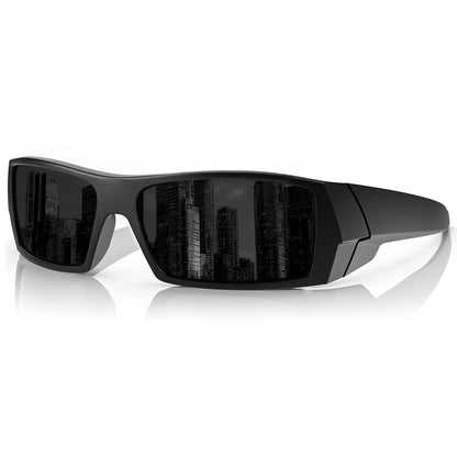 MAXJULI Z87 Polarized Sunglasses Men Wrap Around Sport Driving UV400 Retro Vintage Shield Safety Glasses 8231