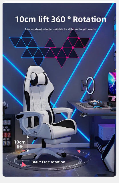 Pánské e-sportovní křeslo pohodlné pro dlouhé sezení, počítačové křeslo s polohováním pro odpočinek, opěradlo