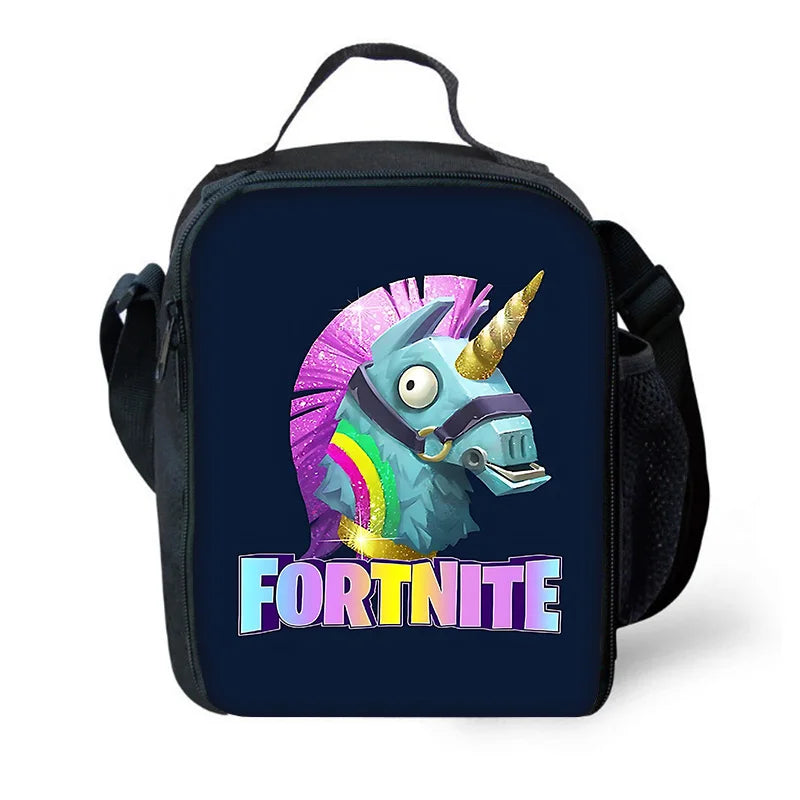 Bolsa térmica infantil aislada Hot Game FortniteS de gran capacidad para niño y niña, estudiante, picnic al aire libre, lonchera reutilizable con enfriador térmico