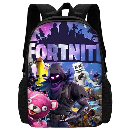 Nuovo zaino per bambini FortniteS alla moda, per ragazzi e ragazze, regalo di compleanno per studenti, borsa scuola unisex, zaino da campeggio resistente