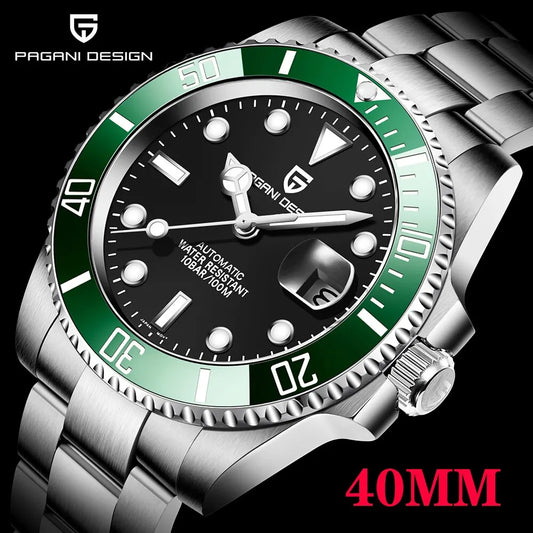 PAGANI Design 2026 New Men's Automatic Mechanical Watches Miyota 8215 40mm Stainless Steel Waterproof Watch Relogio