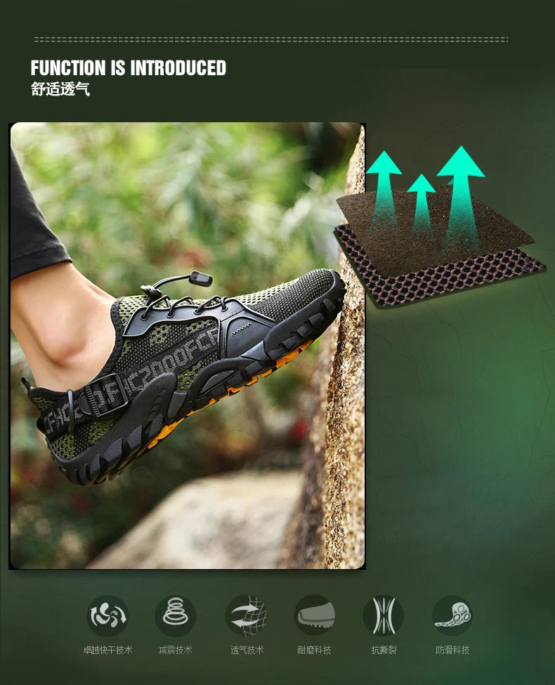 New men's outdoor leisure hiking shoes women's beach shoes wading shoes couples quick-drying rock climbing sneakers size 36-47