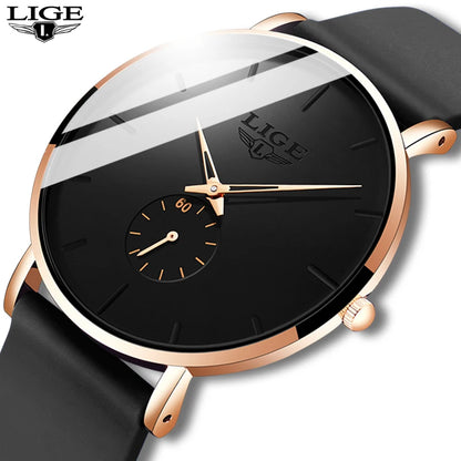 LIGE men’s watch – Sporty and trendy style, luxury brand, water-resistant, sleek and ultra-thin design, men’s quartz watch