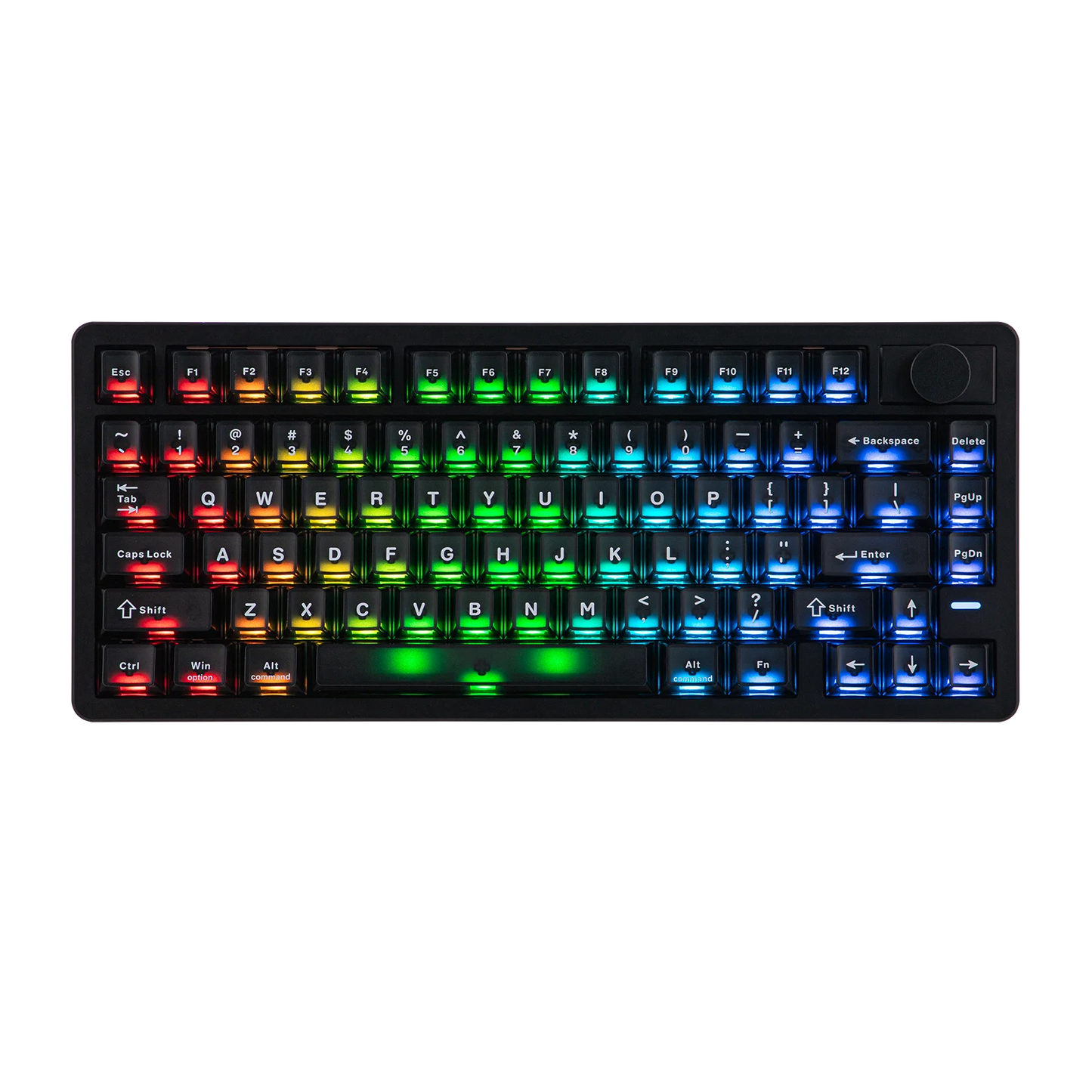 Tastiera gaming EPOMAKER HE75 V2 75% layout ANSI US tri-mode wireless a effetto Hall con attuazione regolabile 0.005mm/Rapid Triggering