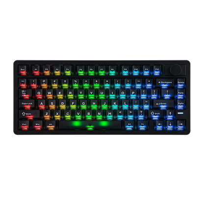 Tastiera gaming EPOMAKER HE75 V2 75% layout ANSI US tri-mode wireless a effetto Hall con attuazione regolabile 0.005mm/Rapid Triggering