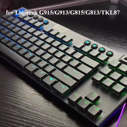 G915 913 TKL G815 G813 strukturierte, rutschfeste, transparente, hintergrundbeleuchtete Tastenkappe, geeignet für Logitech mechanische Tastaturen