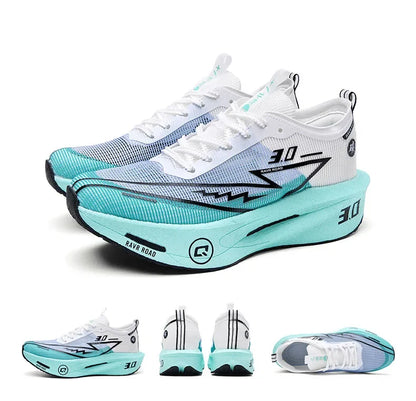 Zapatillas deportivas de carbono para hombre, antideslizantes, acolchadas, cómodas, para carreras, entrenamiento y running; zapatillas de tenis de malla, informales para mujer