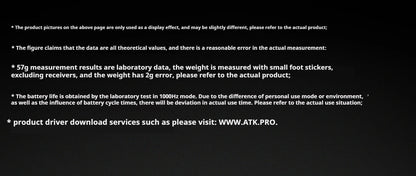 ATK Z1 Pro Max Ultra безжична геймърска мишка с персонализирани крачета, PAW3950, Ultra Smart Speed Wireless, 8k честота на отчитане, 0.39ms ниска латентност