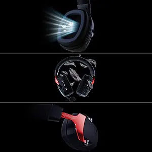 Auriculares gaming inalámbricos con micrófono desmontable con cancelación de ruido – 2.4G inalámbrico, Bluetooth 5.3 y auriculares gaming con cable de 3.5mm para PS5, PC, Xbox y móviles