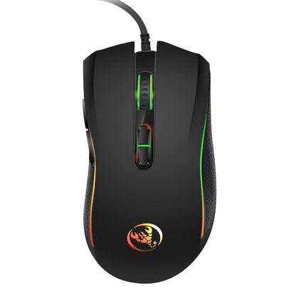 High-end Optical Professional Gaming Mouse with 7 Bright Colors LED Backlit and Ergonomics Design 3200 DPI for LOL CS Gamer