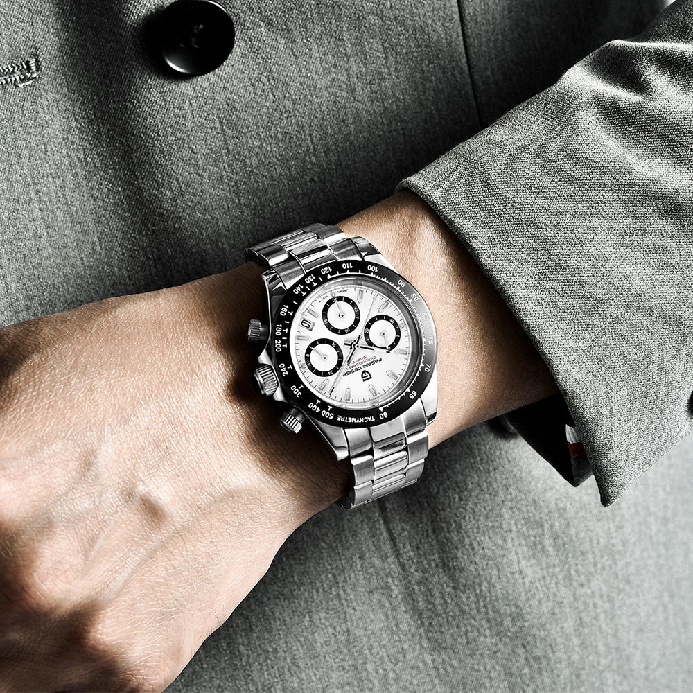 2025 PAGANI DESIGN  New PD1644 Meteorite Dial Fashion Men Quartz Wristwatches 100M Sapphire Glass Chronograph relogio masculin