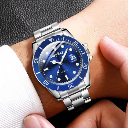 Luxury Large Dial Men Business  Watches Fashion Calendar Men's Quartz Watch Reloj Hombre