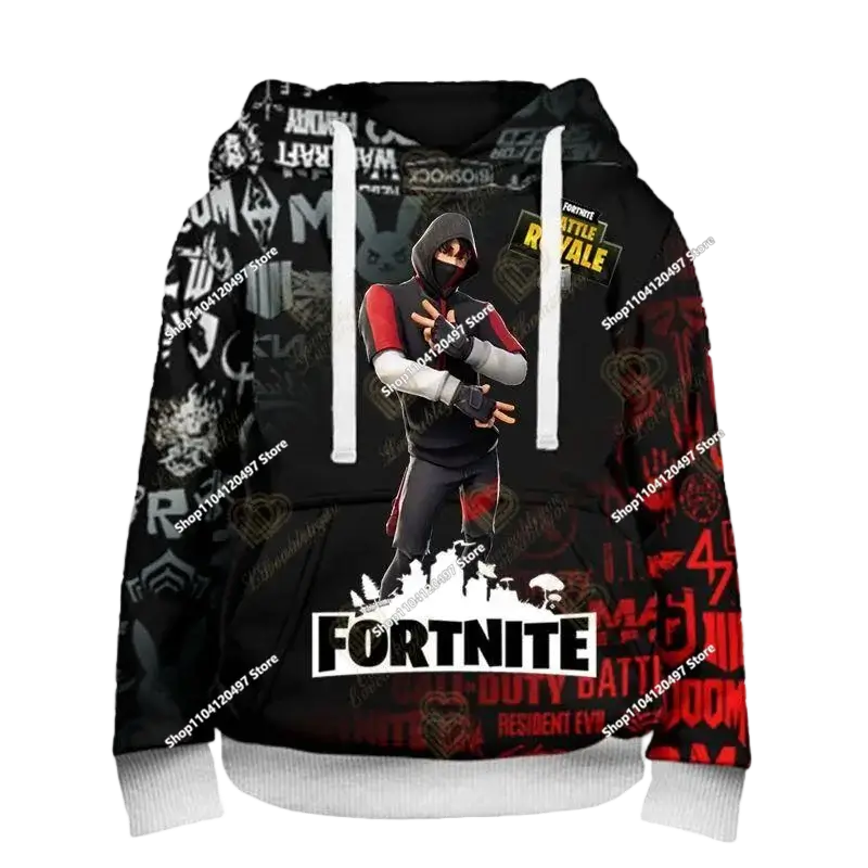 Children's Clothing Autumn Pullover T-shirt Hoodie New Fortnite Kids' Casual Wear Comfortable Streetwear