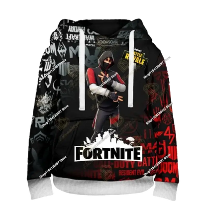 Children's Clothing Autumn Pullover T-shirt Hoodie New Fortnite Kids' Casual Wear Comfortable Streetwear