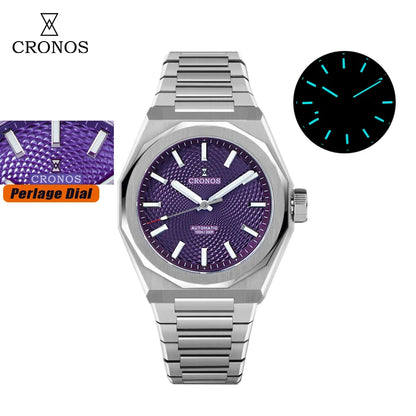 Cronos Luxury Men Watch 36mm Automatic PT5004 Miyota 90S5 Wristwatches Sapphire 10ATM See-through Case Back L6050  reloj hombre