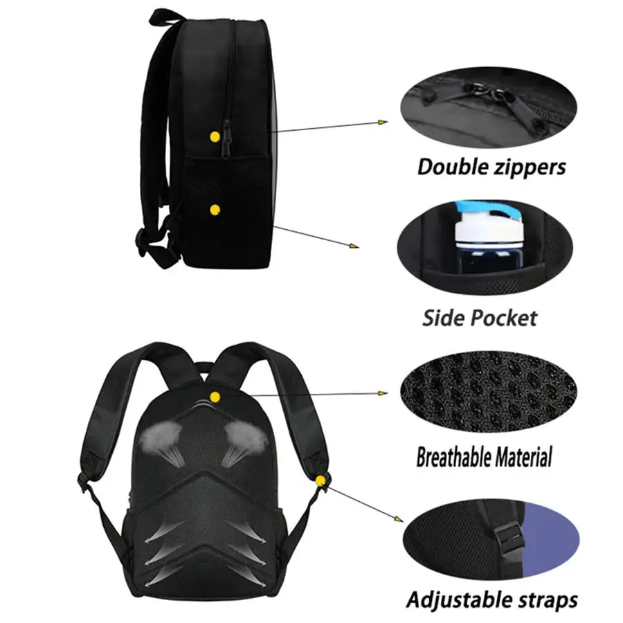 FORTNITE 3Pcs Lightweight Backpack With Front Pocket,Crossbody Bag&Pencil Case For Age 5-10 Boys Girls,Free 3D Printed Keychain