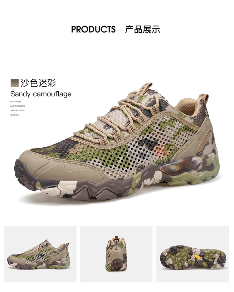 HUMTTO Hiking Shoes Men Breathable Outdoor Sports Climbing Shoes Hunting Shoes Women Trekking Sneakers Ankle Boots Tactical Shoe