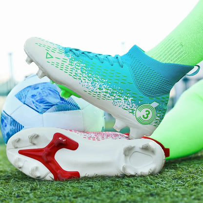 Talla 31-45 Zapatillas de fútbol para hombre, botas de fútbol para mujer, tacos de fútbol para niños, zapatillas de entrenamiento para adolescentes, calzado deportivo transpirable