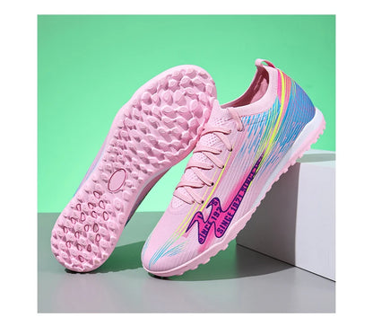 Chaussures de football pour adolescents, adultes, hommes et femmes, crampons universels TF FG tout terrain, chaussures de football avec clous de sol