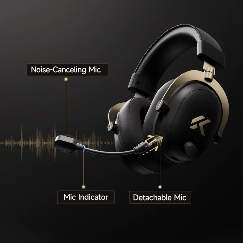 MCHOSE V9 Turbo + Wireless Gaming Headset 60mm 7.1 Surround Sound Professional Esports Headphones With RGB Charging Base