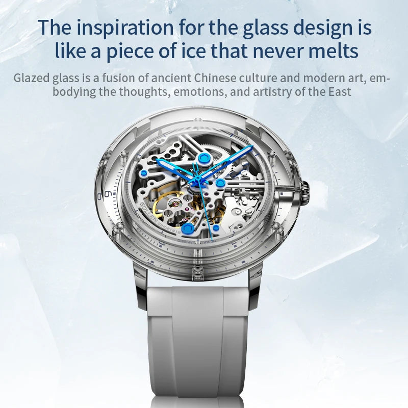 Luxury Brand Mens Automatic Watches Pagani Design Transparent Mechanical Watch For Men Sport Mechanical Skeleton Wristwatch Relo
