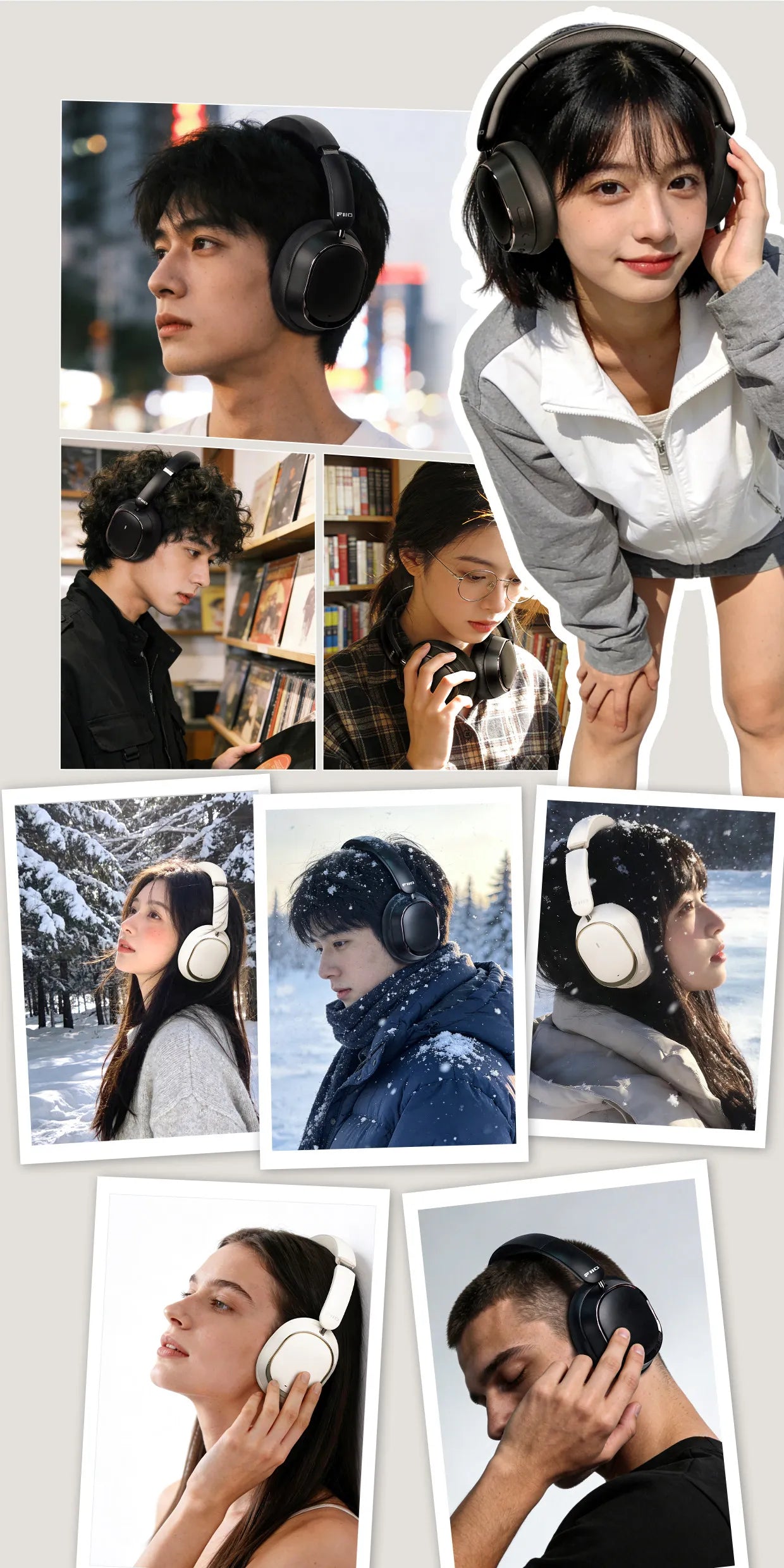 Auriculares FiiO EH13 inalámbricos Bluetooth ANC circumaurales – Headset gaming HiFi LDAC con cancelación de ruido, graves profundos y batería de larga duración