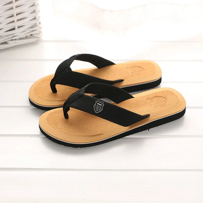 Pantoufles d'intérieur décontractées pour hommes, tongs, sandales de plage, diapositives plates coordonnantes, chaussures de maison, été