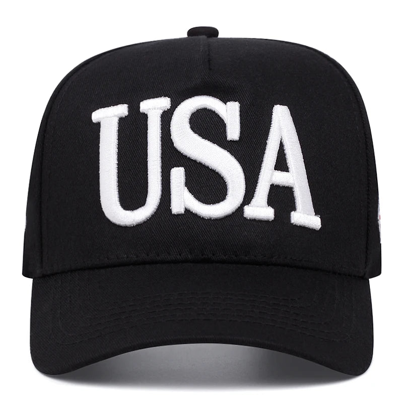 USA embroidered baseball caps, outdoor sports baseball caps