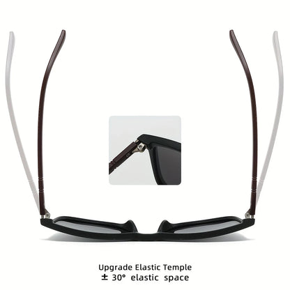 2pcs Luxury Square Vintage Polarized Cycling Sunglasses UV400 Men Women Fashion Eyewear Travel Driving Fishing Sun Glasses