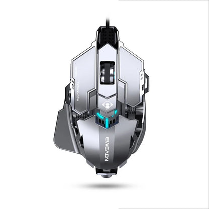 Mechanical Metal Gaming Mouse Wired Ergonomic RGB Backlit Game Mouse 12800 DPI Optical USB Mouse Computer Mouse For Desktop PC