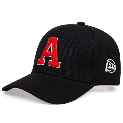 Unisex A Letter Embroidery Baseball Caps Outdoor Adjustable Spring and Autumn Casual Sunscreen Hat