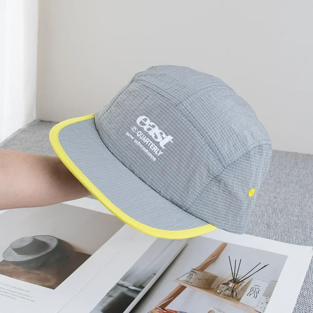 Retro Japanese Style Hip-hop Hats 5 Panel Thin Flat Brimmed Baseball Cap Quick-drying Breathable Sunscreen Hat Unisex