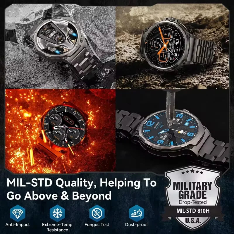 2026 New GPS Track Smart Watch Men 1.85-Inch HD AMOLED Screen 710 Mah Battery Sport Bluetooth Call Smartwatch For Android IOS