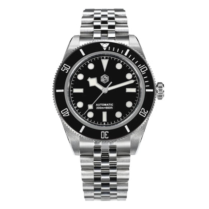 San Martin New 40mm BB Diver Watch Top Brand Classic Mens Watches NH35 Automatic Mechanical Sapphire Waterproof Reloj SN0128