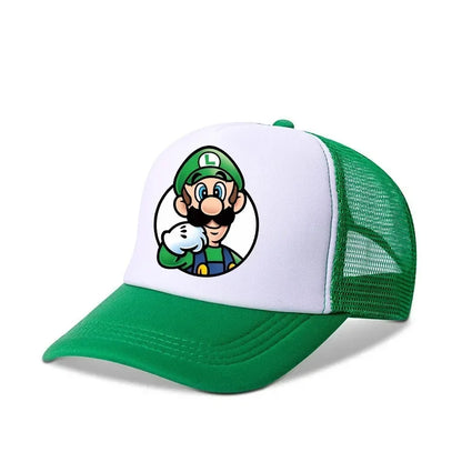 Czapki z daszkiem Mario w stylu casualowym, baseballowe, uniwersalne, z poliestru, dla dzieci, z motywem kierowców ciężarówek, dla dorosłych, z regulacją, akcesoria związane z anime
