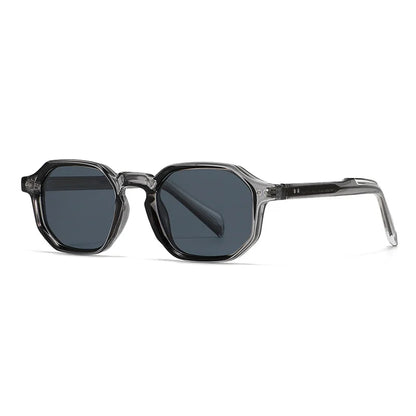 SHAUNA New Polygon Square Men Polarized Sunglasses Retro Rivets Women Blue Green Shades UV400