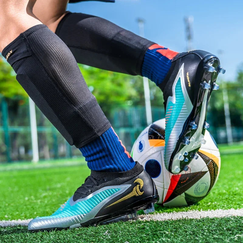 Nouveaux hommes bottes de Football adulte antidérapant Sport de plein air entraînement crampons chaussures de Football garçons longues pointes respirant Match confortable