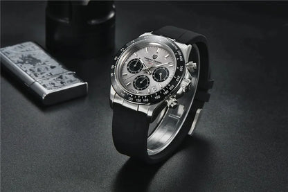 Nuevo original PAGANI DESIGN PD-1664 reloj de pulsera de lujo para hombre con movimiento de cuarzo japonés VK63, cristal de zafiro, cronógrafo impermeable dorado