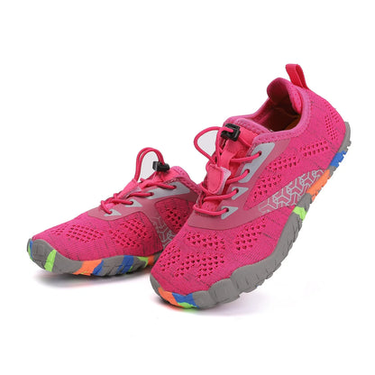 New Children's Aqua Shoes Women Colorful Walking Sports Upstream Wading Sneakers Breathable Mesh Five Fingers Swimming Water Shoes