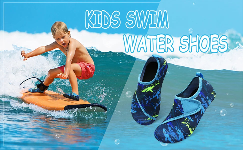 Sapatos aquáticos macios e dobráveis para rapaz e rapariga, para praia, verão, atividades ao ar livre, caminhar na água, natação, surf e mar, de secagem rápida