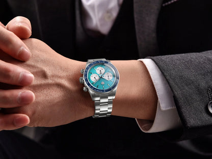 Rossitimi Casual Elegance Men Quartz Watch Light Luxury Premium Stainless Steel Sapphire Small Three-Pin Luminous Diving Watch