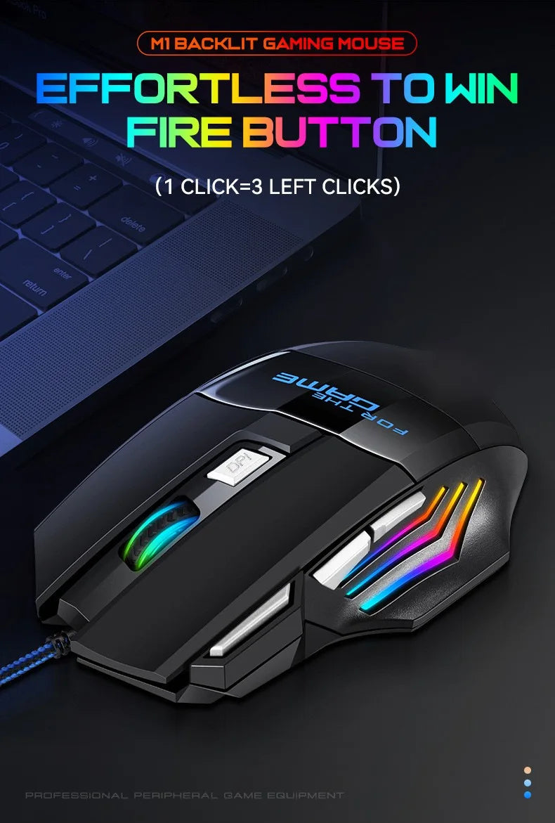 G6 USB Wired Gaming Mouse 7 Buttons with Scroll Wheel 5500DPI Adjustable Optical Ergonomic E-sports Mice for Laptop PC Xiaomi