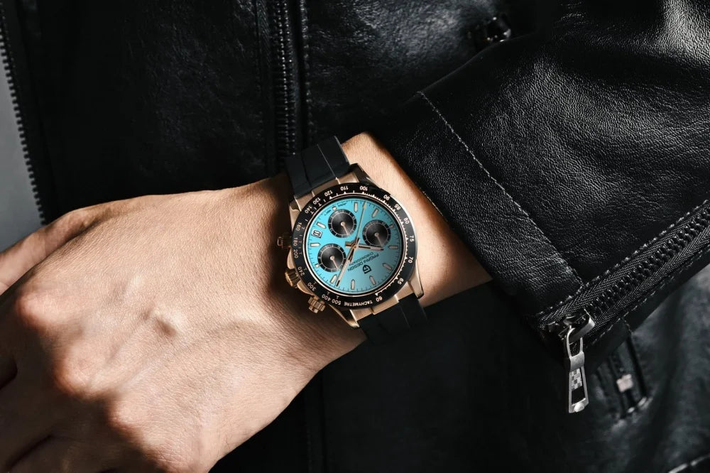 Nuevo original PAGANI DESIGN PD-1664 reloj de pulsera de lujo para hombre con movimiento de cuarzo japonés VK63, cristal de zafiro, cronógrafo impermeable dorado