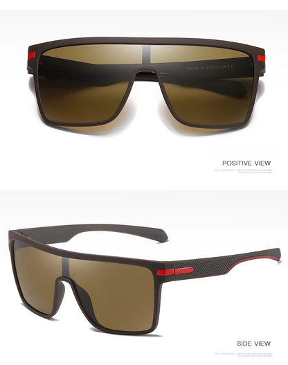 Oversized Square Fashion Sunglasses Monolithic UV400 Lens for Driving Vacation Daily Unisex Retro Shield Classic Elegance