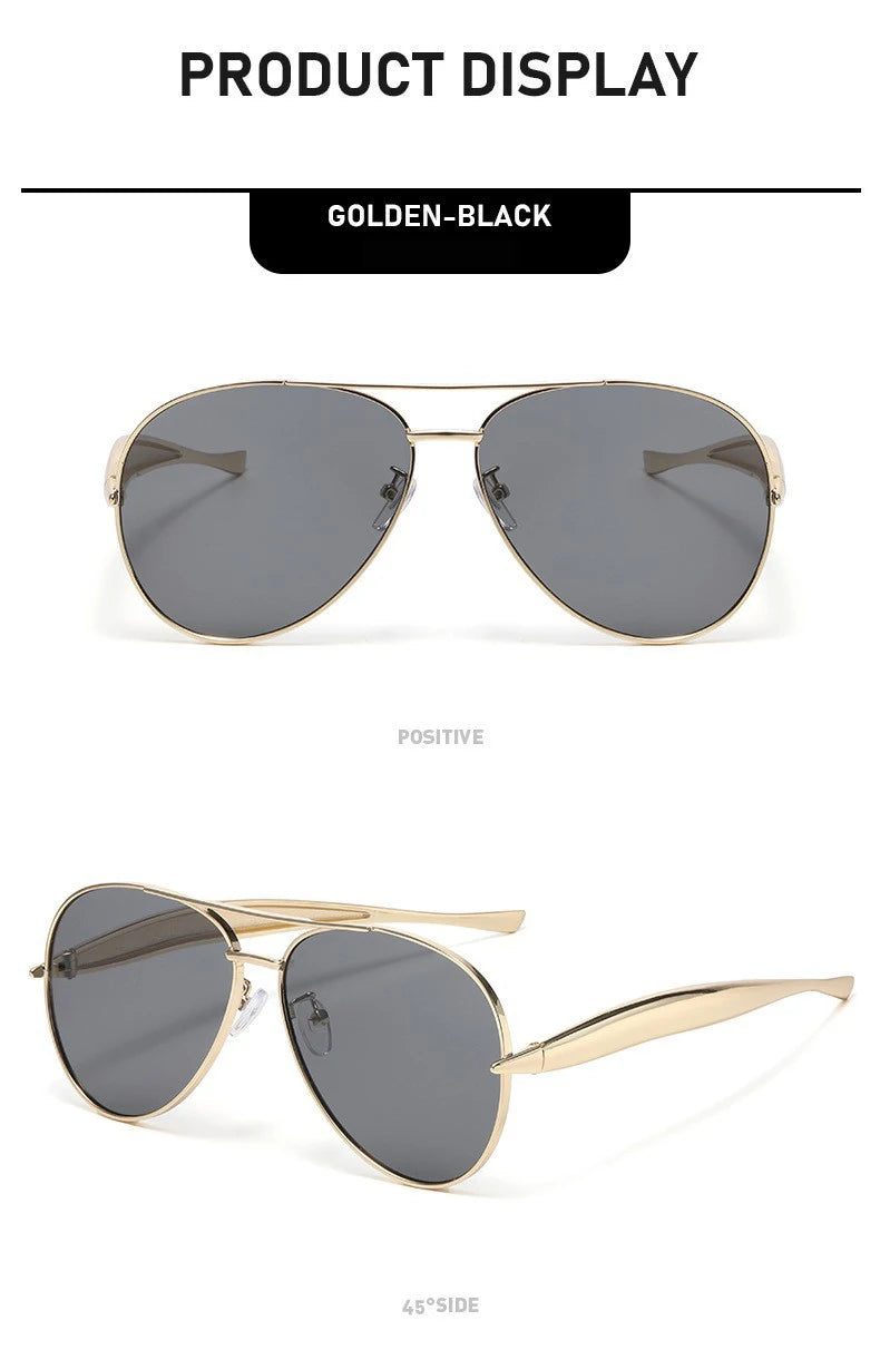 High-end Quality Metal Sunglasses - Fashionable, Retro Pilot-style Sunglasses - Uv-protective Sun Glasses - 7508
