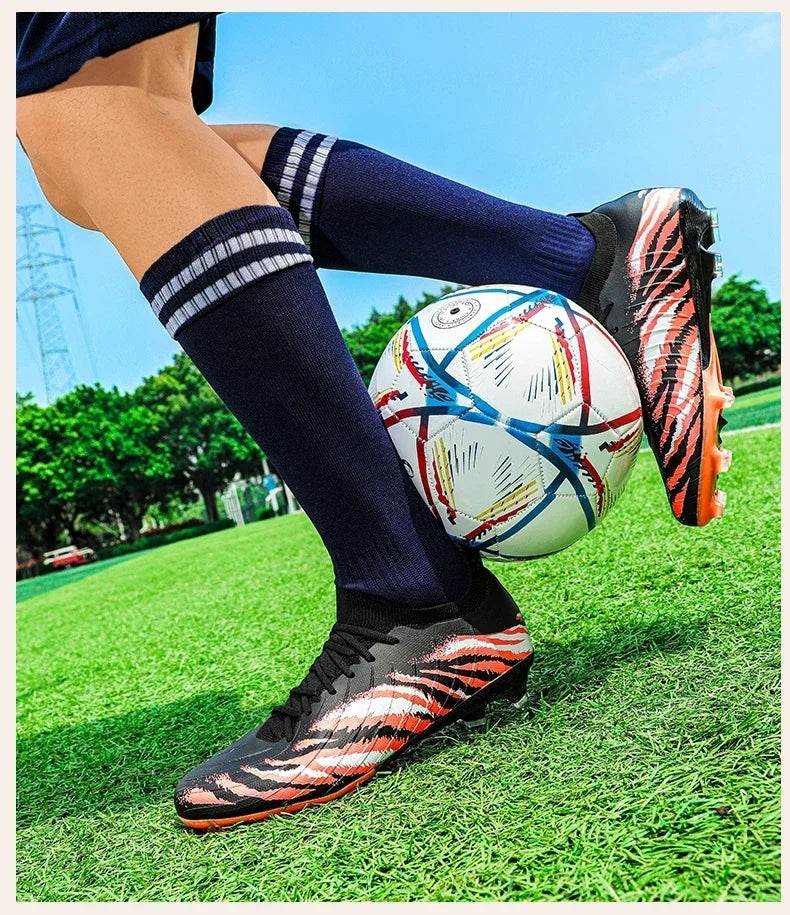 Neue Fußballschuhe für Herren, ultraleichte rutschfeste Outdoor-Sportschuhe für Erwachsene, Unisex-Fußballschuhe für Spiele, bequeme hochwertige Stollenschuhe für Rasen