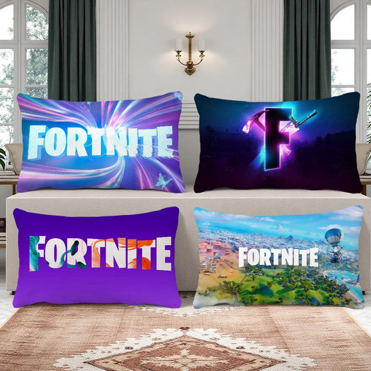 F-FORTNITE Game Logo Cushion Cover Rectangle Pillow Case Printing Bedside Sofa Room Home Decoration Pillowcase